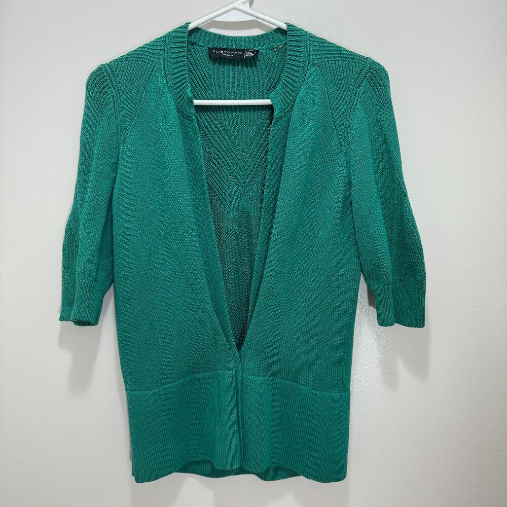 Elie Tahari Green Cardigan Size Small